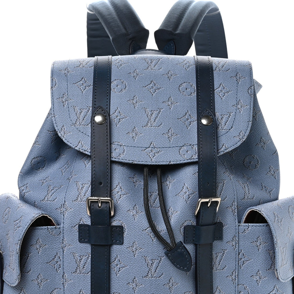 Louis Vuitton Monogram Heritage Christopher Backpack MM Blue