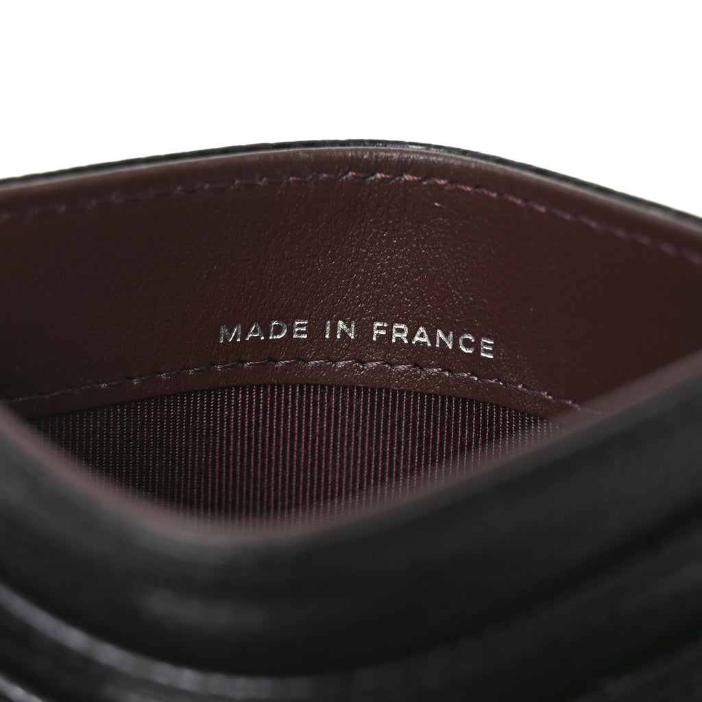 Caviar Quilted Card Holder Black
