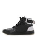 Louis Vuitton Calfskin Embossed Monogram Rivoli High Top Sneakers 11 Black Silver