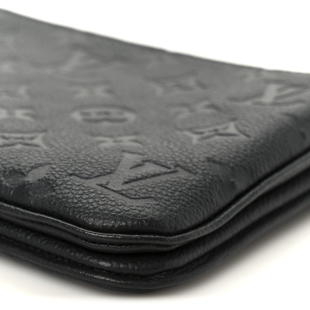 Louis Vuitton Empreinte Double Zip Pochette Black