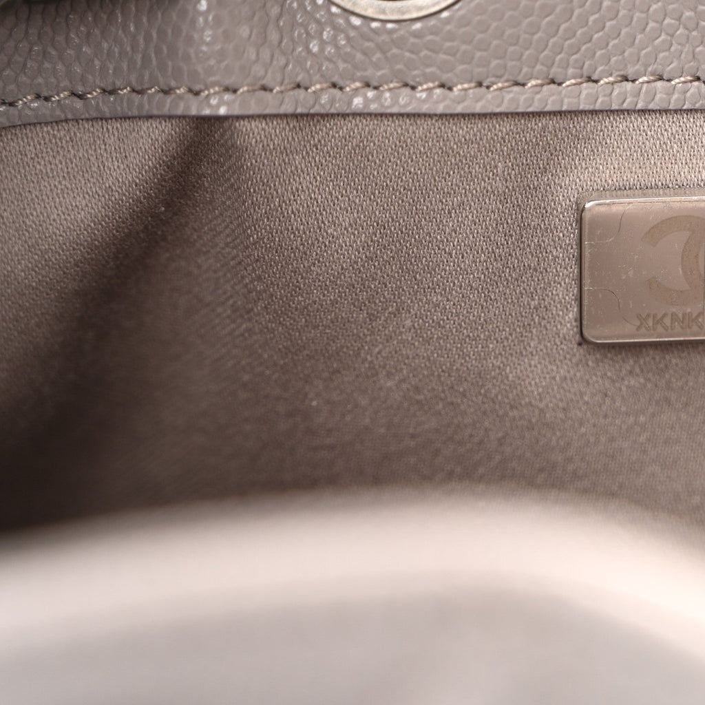Chanel Caviar Quilted Mini Chanel 25 Handbag Dark Grey