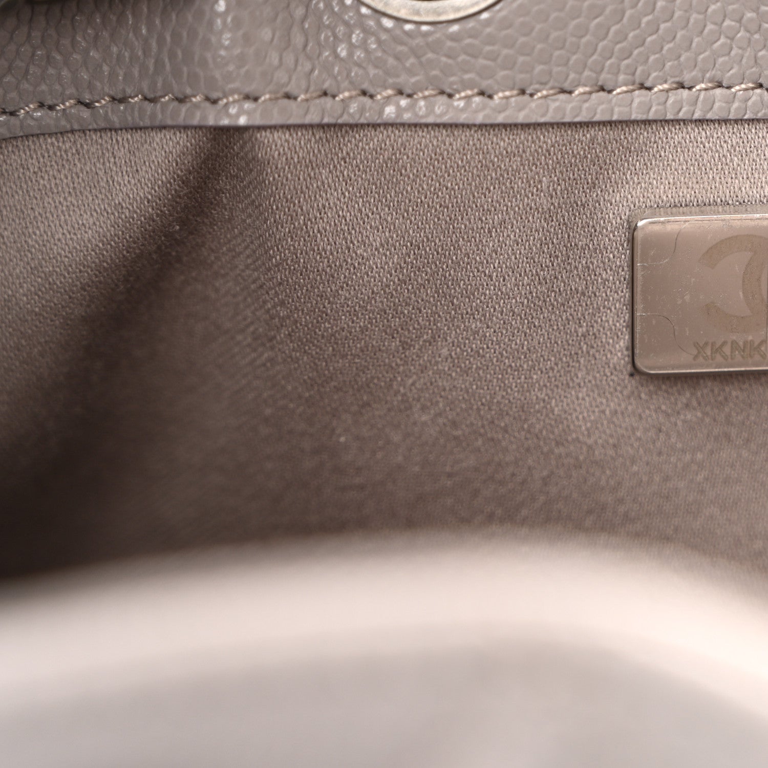 Chanel Caviar Quilted Mini Chanel 25 Handbag Dark Grey