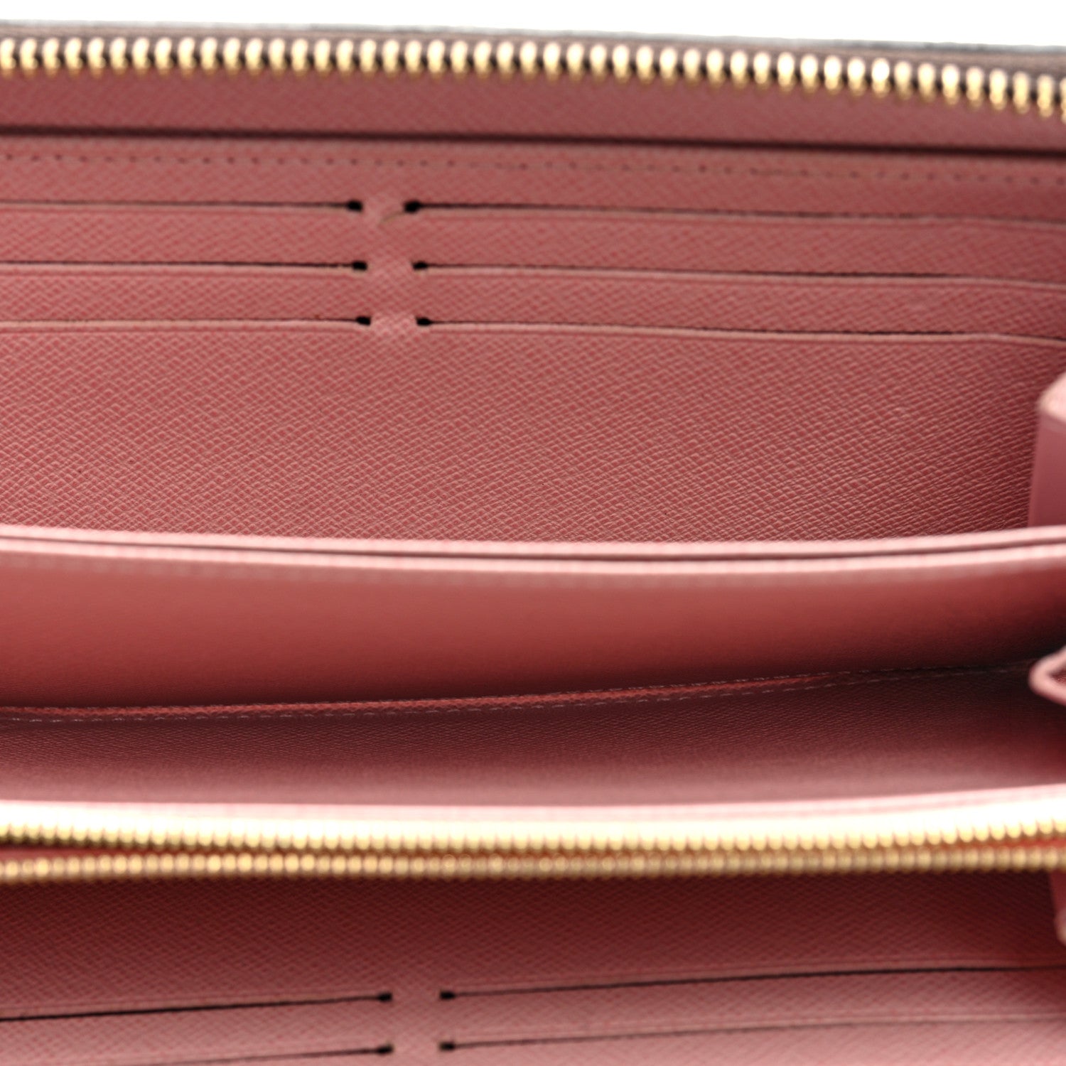 Louis Vuitton Damier Ebene Zippy Wallet Rose Ballerine