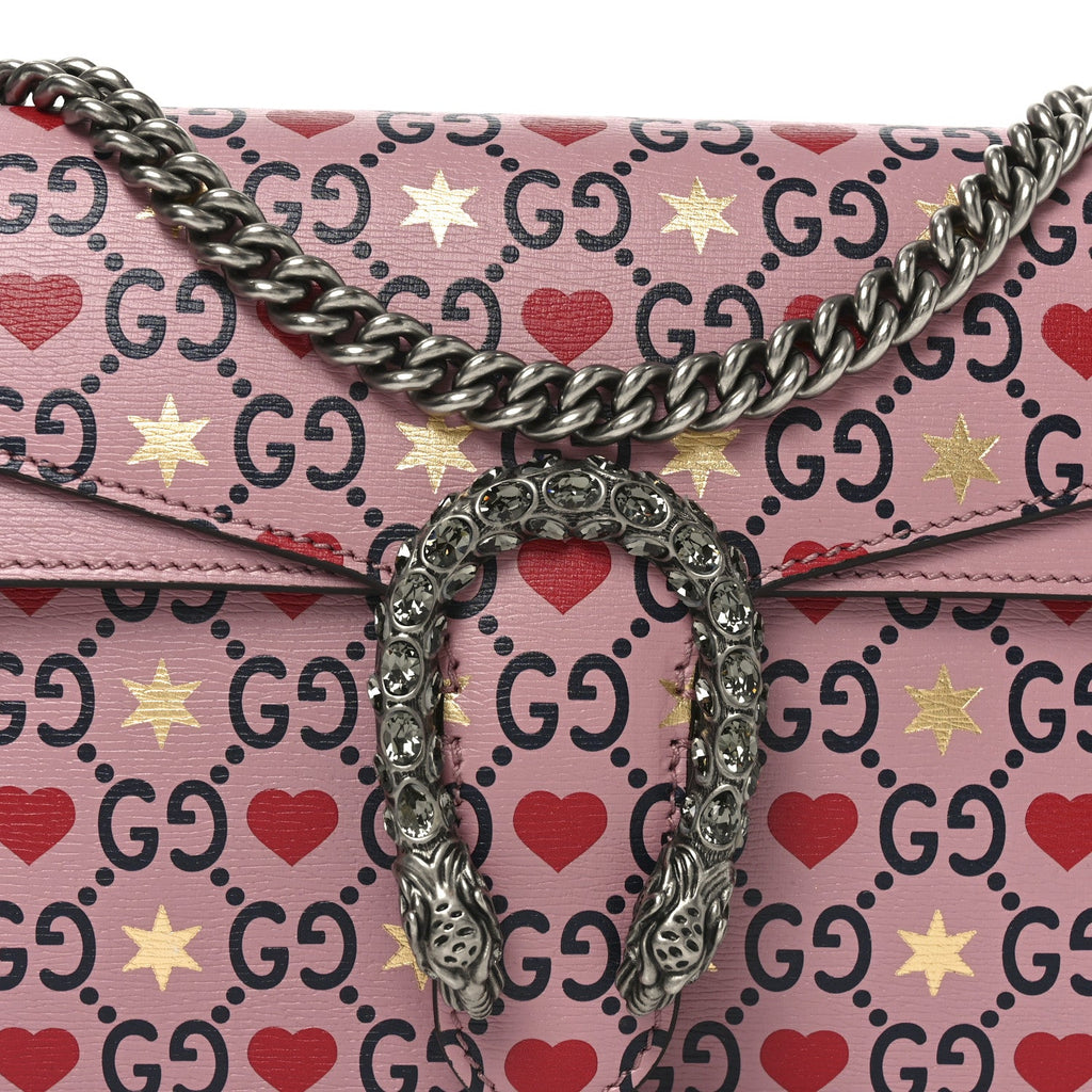 Gucci Calfskin Valentine's Day Exclusive Small Dionysus Bag Pink