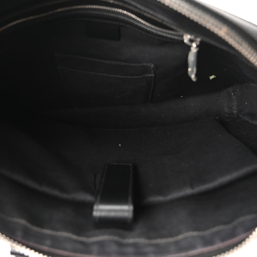 Gucci GG Supreme Monogram Appia Calfskin Web Briefcase Black