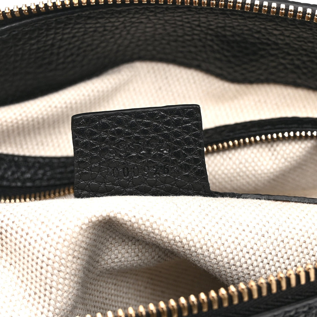 Gucci Pebbled Calfskin Large Soho Hobo Black