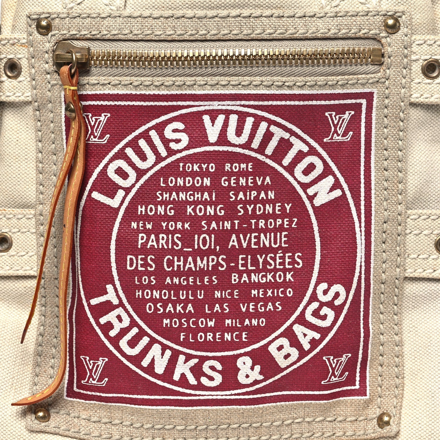 Louis Vuitton Toile Globe Shopper Cabas PM Red