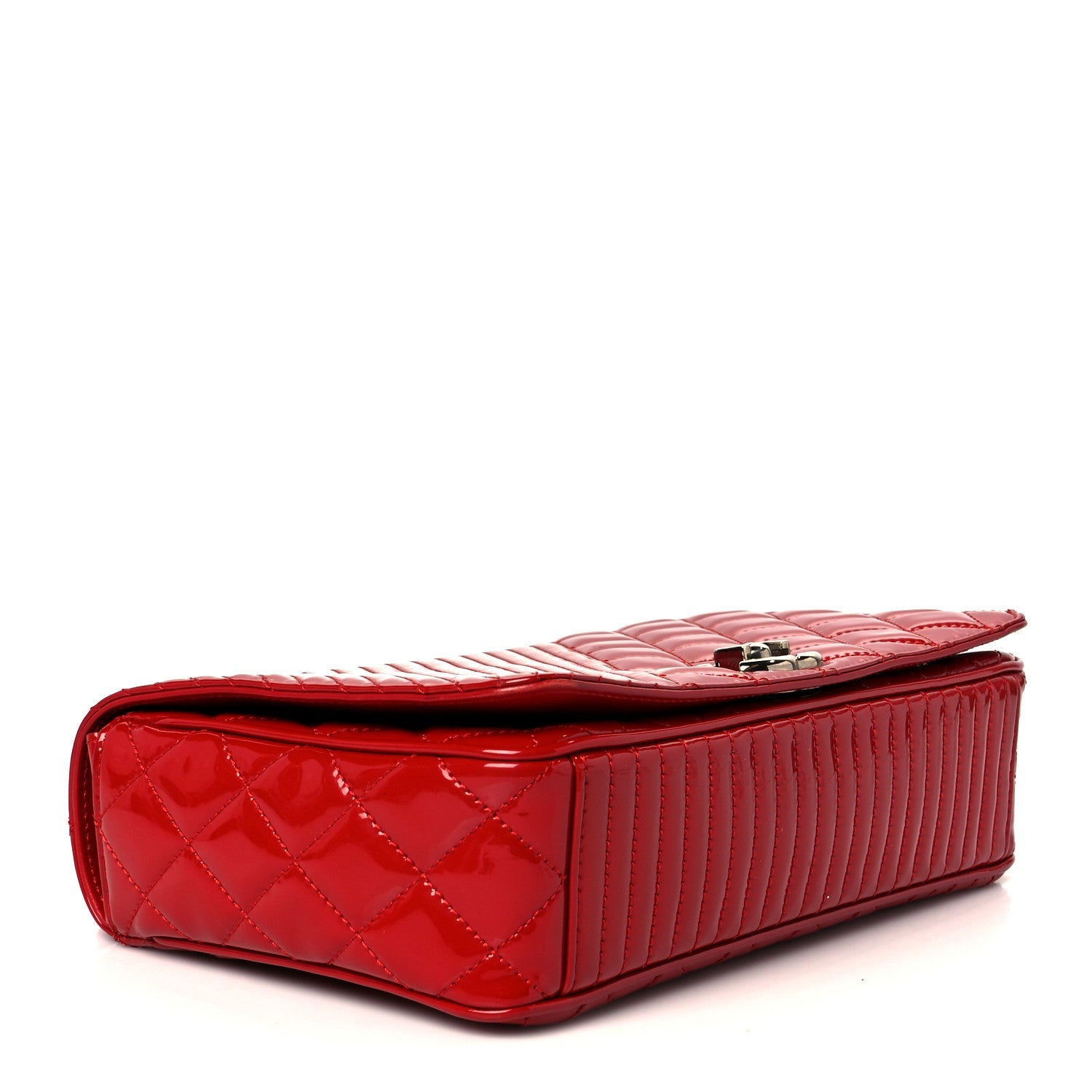 Chanel Patent Quilted Medium Coco Boy Flap Red