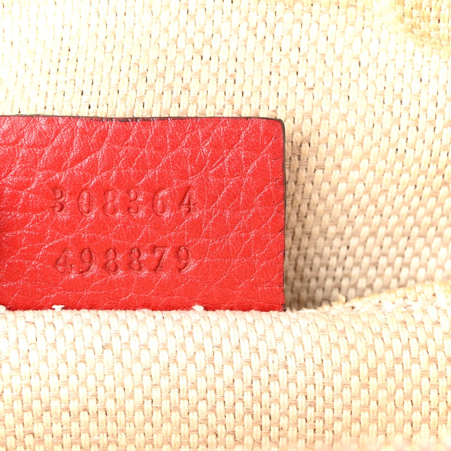 Gucci Pebbled Calfskin Small Soho Disco Bag Tabasco Red