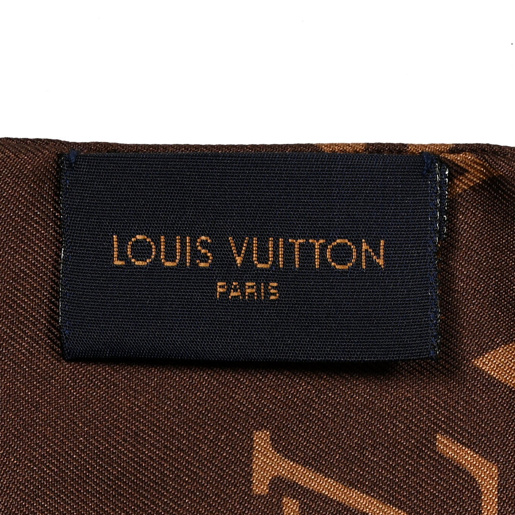 Louis Vuitton Silk Monogram Confidential Bandeau Brown
