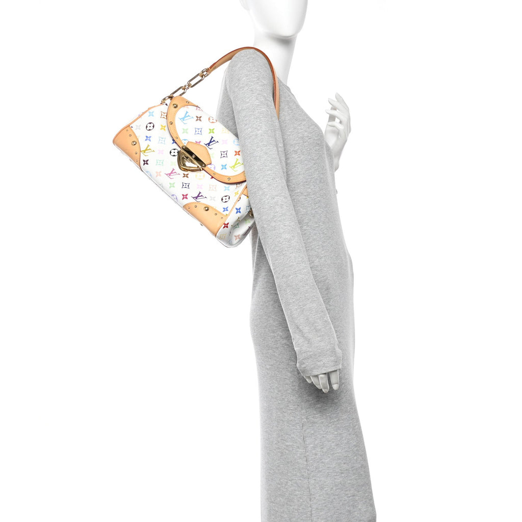 Louis Vuitton Monogram Multicolor Beverly MM White