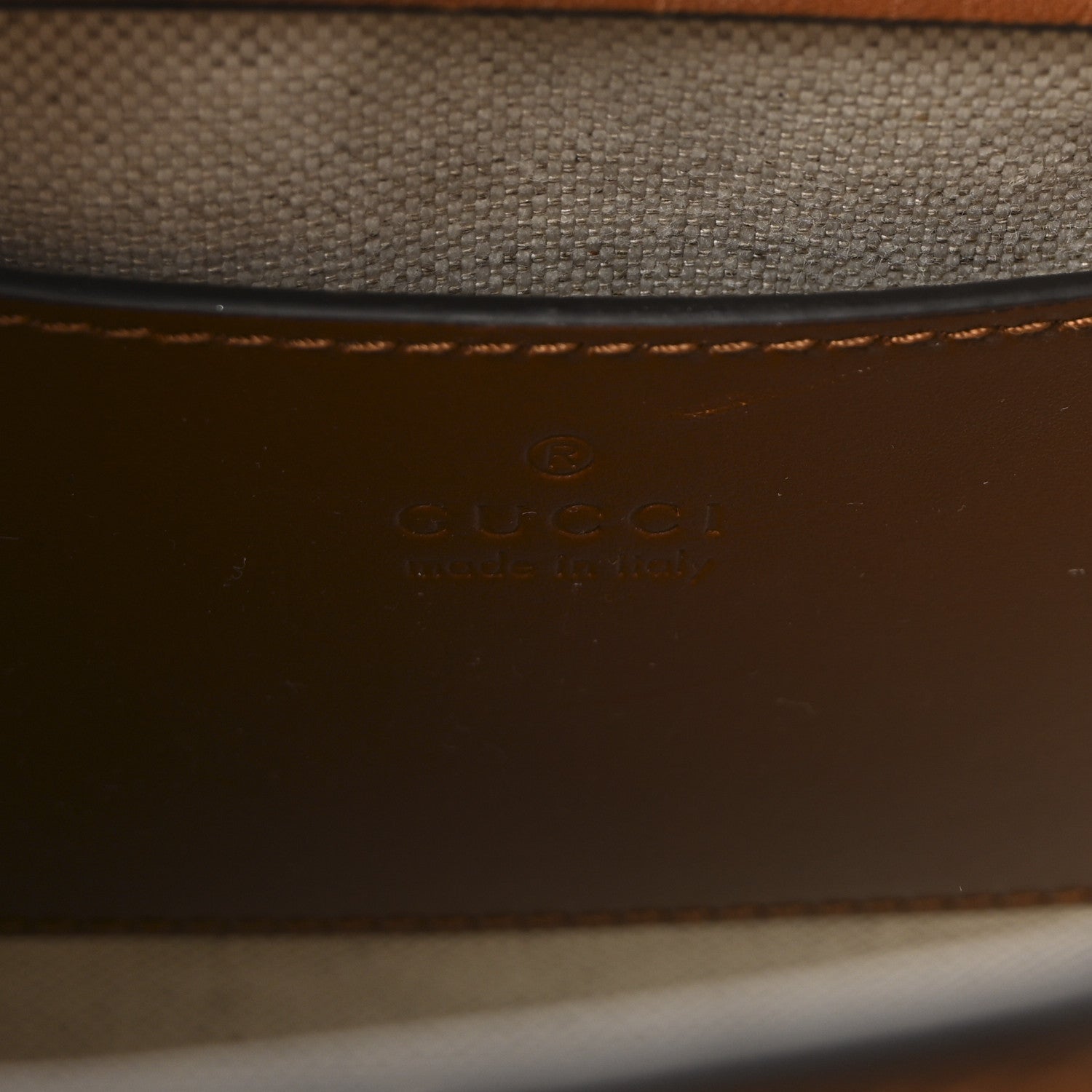 Gucci New Canvas Charisma Calfskin Crystal GG Monogram Mini Diana Tote Bag Camel Ebony