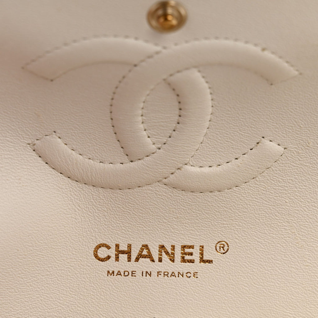 Chanel Caviar Quilted Medium Double Flap White