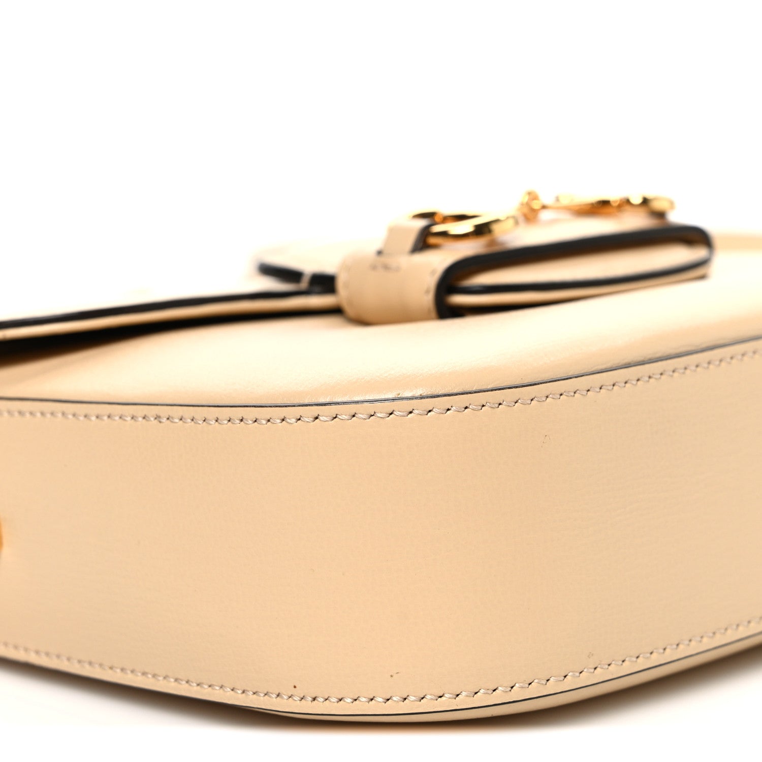 Gucci Azalea Calfskin Web Mini Horsebit 1955 Shoulder Bag Bubble Tea