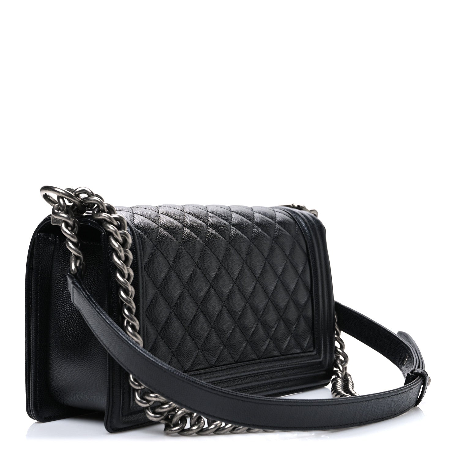 Chanel Caviar Quilted Medium Boy Flap Black