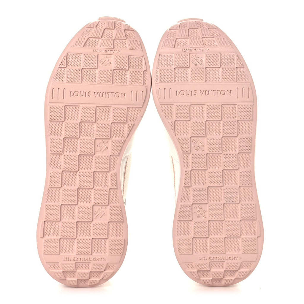 Louis Vuitton Calfskin Neo Run Away Sneakers 39 White Pink