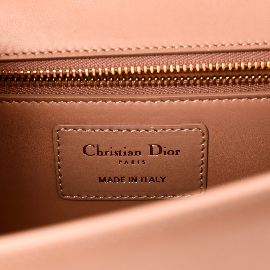 Christian Dior Smooth Calfskin 30 Montaigne Flap Bag Pale Pink