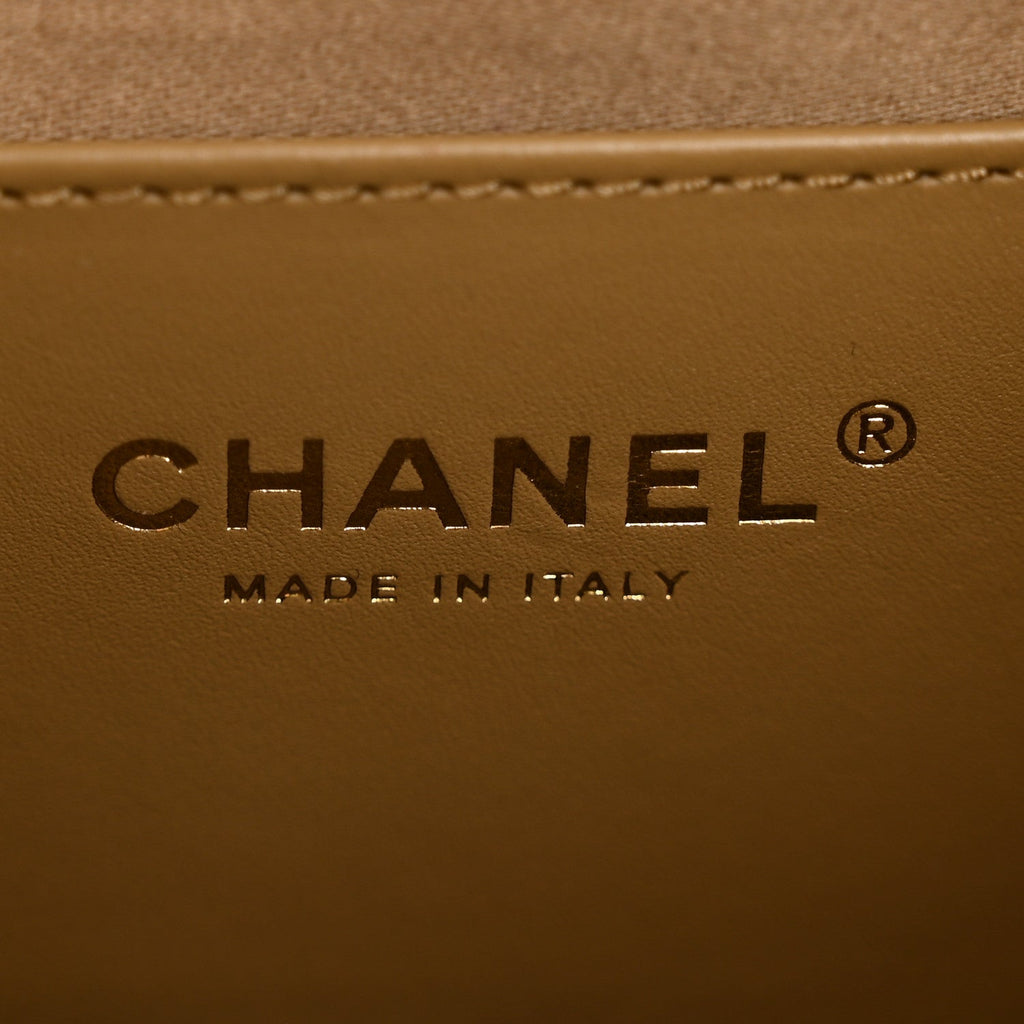 Chanel Caviar Quilted Medium Chanel 25 Handbag Dark Beige