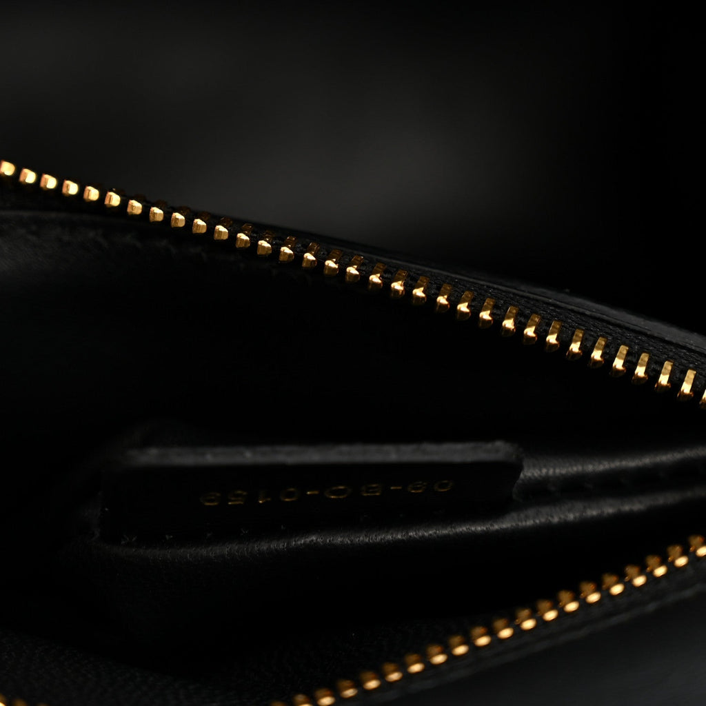 Christian Dior Grained Calfskin 30 Montaigne Flap Bag Black