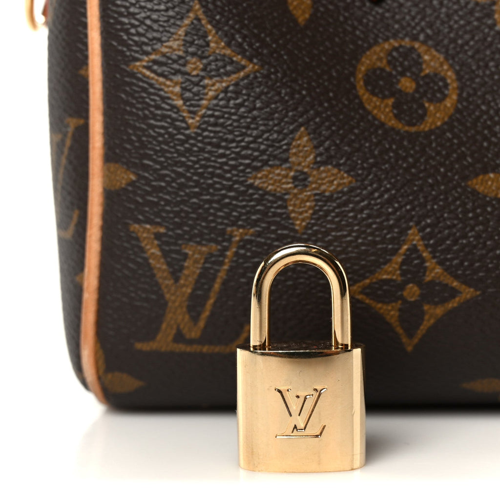 Louis Vuitton Monogram Speedy Bandouliere 20 Black