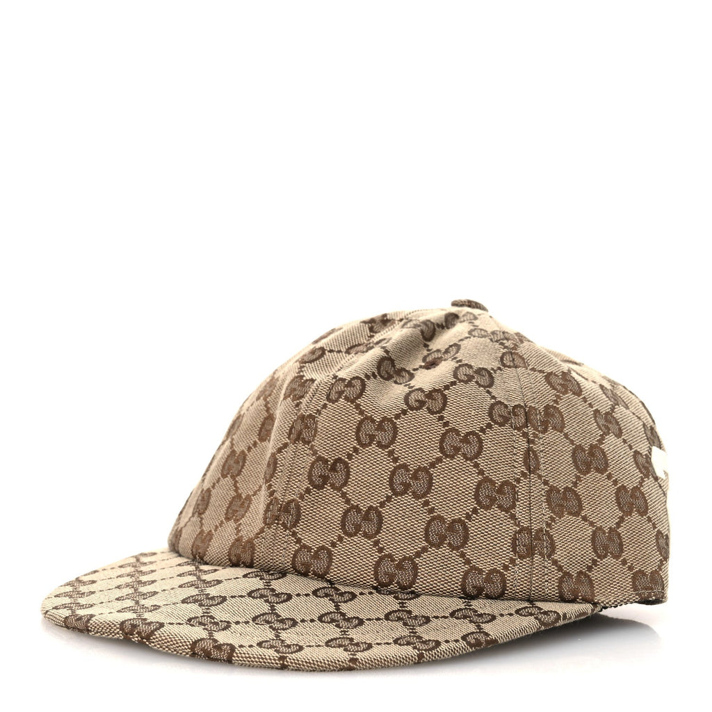 Gucci Monogram Patch Logo Soft Baseball Hat S Beige Cocoa