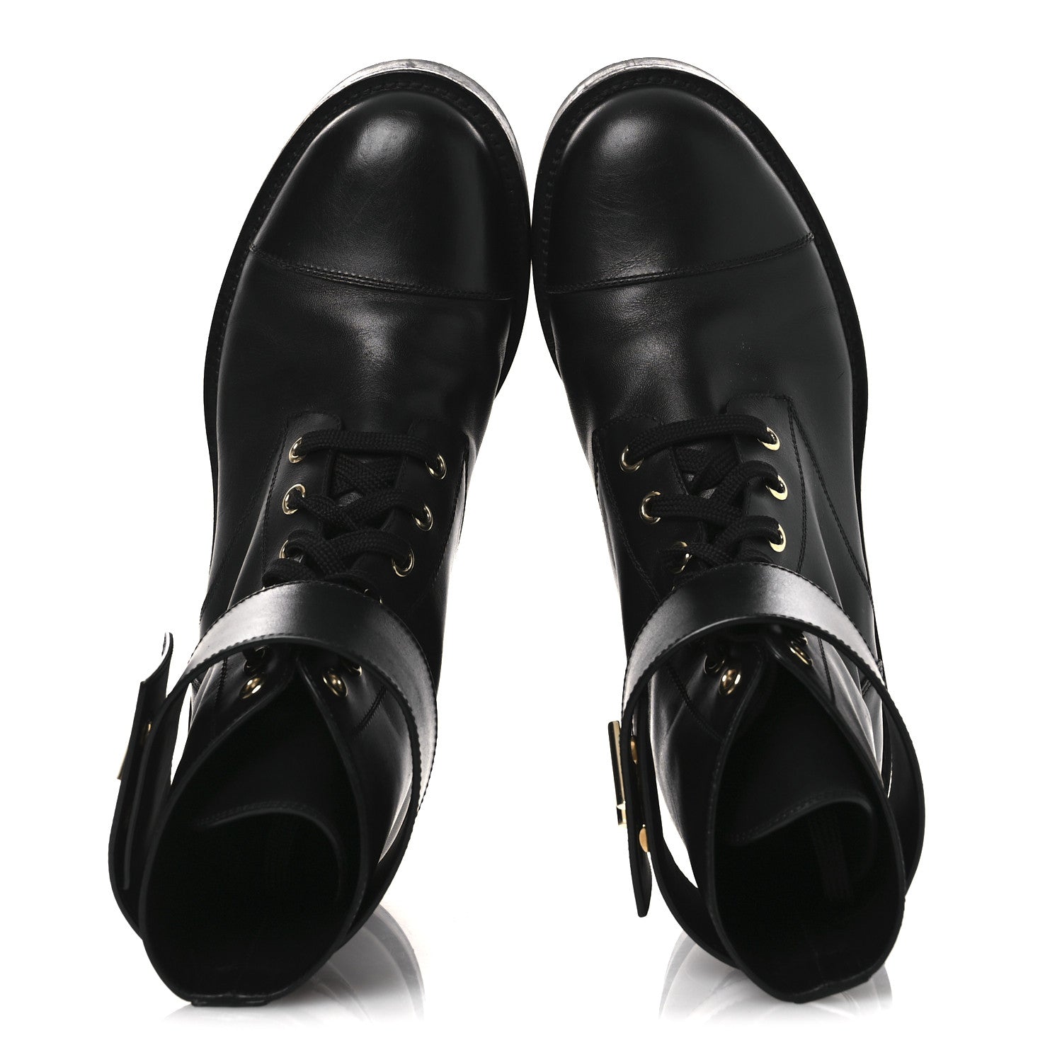 Louis Vuitton Calfskin Wonderland Ranger Boots 37.5 Black