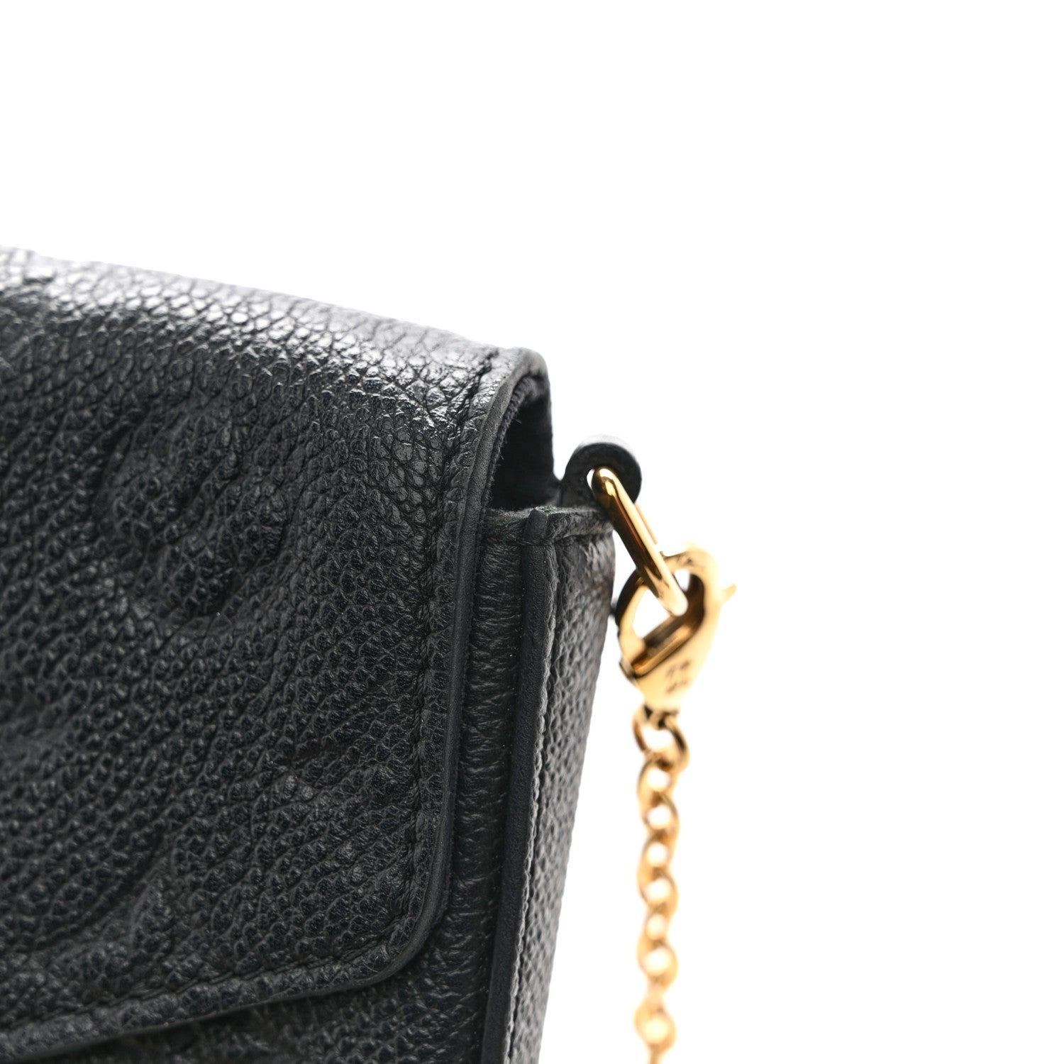 Louis Vuitton Empreinte Pochette Felicie Chain Wallet Black