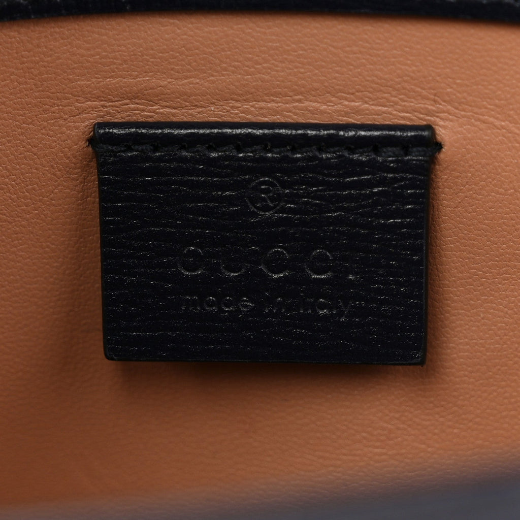 Gucci Casy Wool Azalea Calfskin Mini Horsebit 1955 Shoulder Bag Bitter Sweet Blue