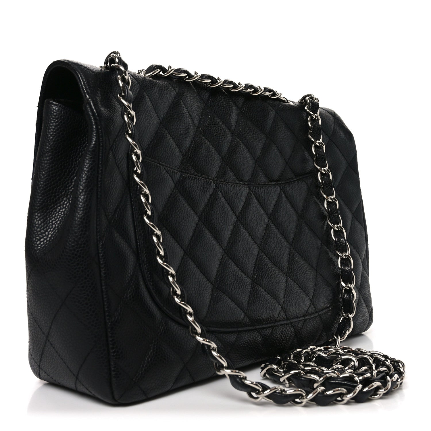 Chanel Caviar Quilted Jumbo Single Flap Black
