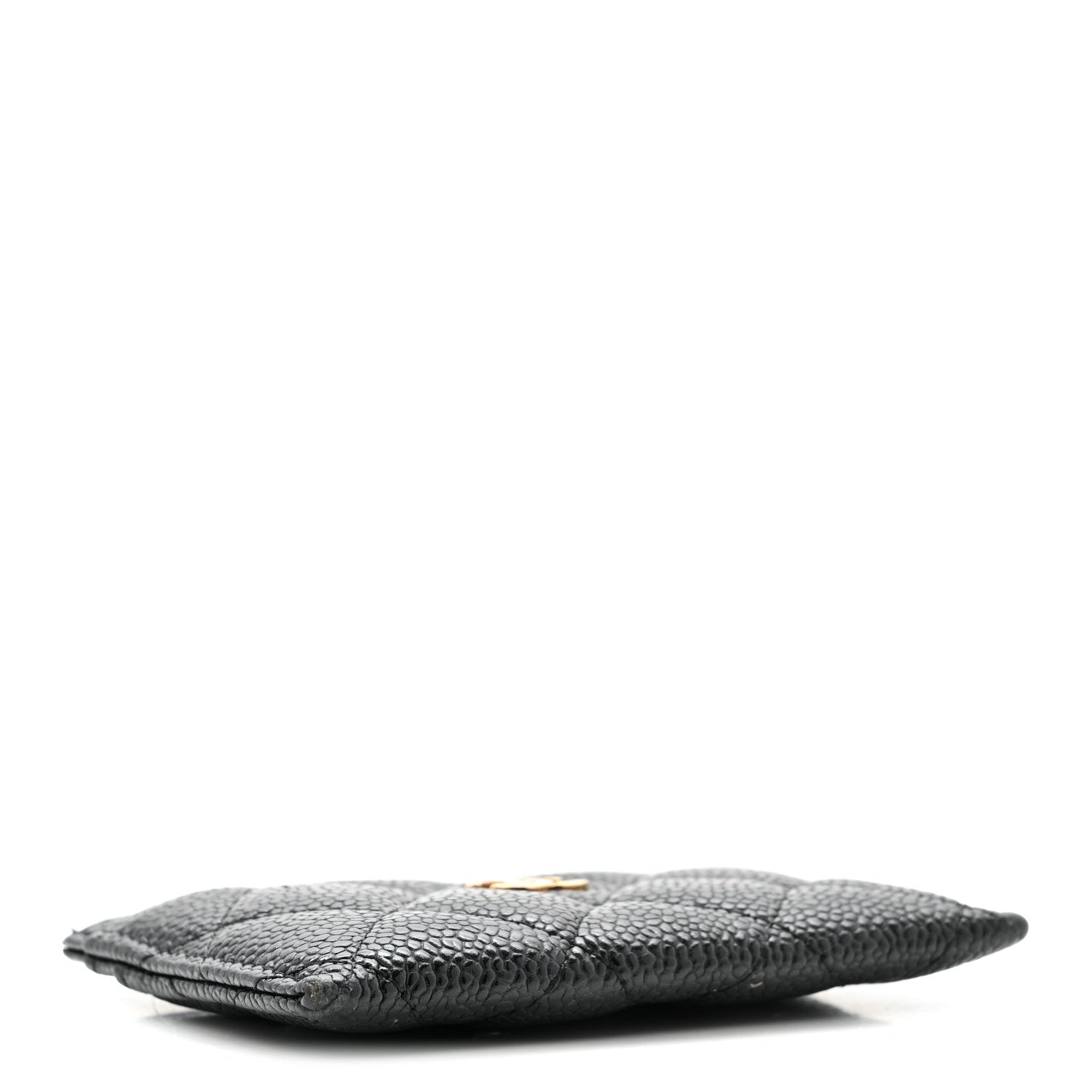 Caviar Quilted Card Holder Black