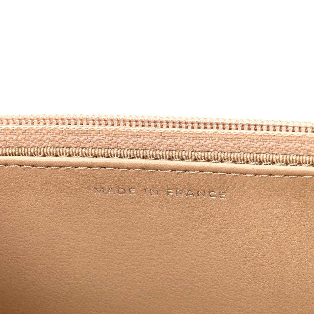 Chanel Caviar Quilted Wallet on Chain WOC Beige