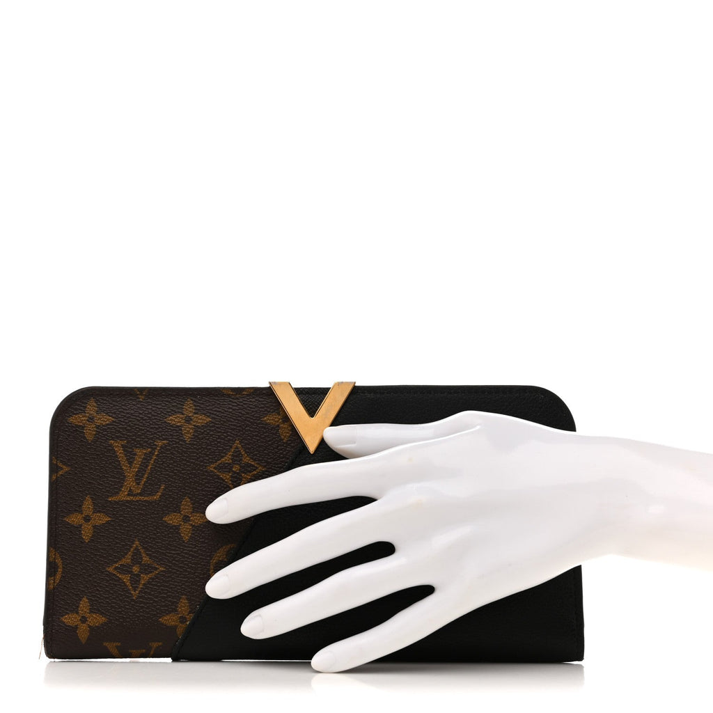 Louis Vuitton Monogram Calfskin Kimono Wallet Black