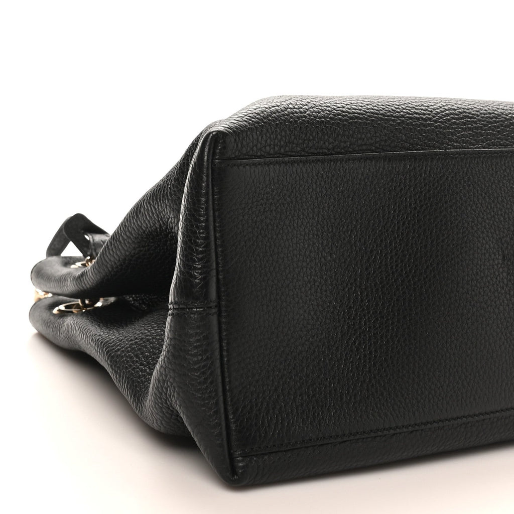 Gucci Pebbled Calfskin Medium Soho Chain Shoulder Bag Black