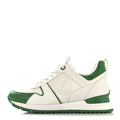 Louis Vuitton Calfskin Monogram Run Away Sneakers 36 White Green