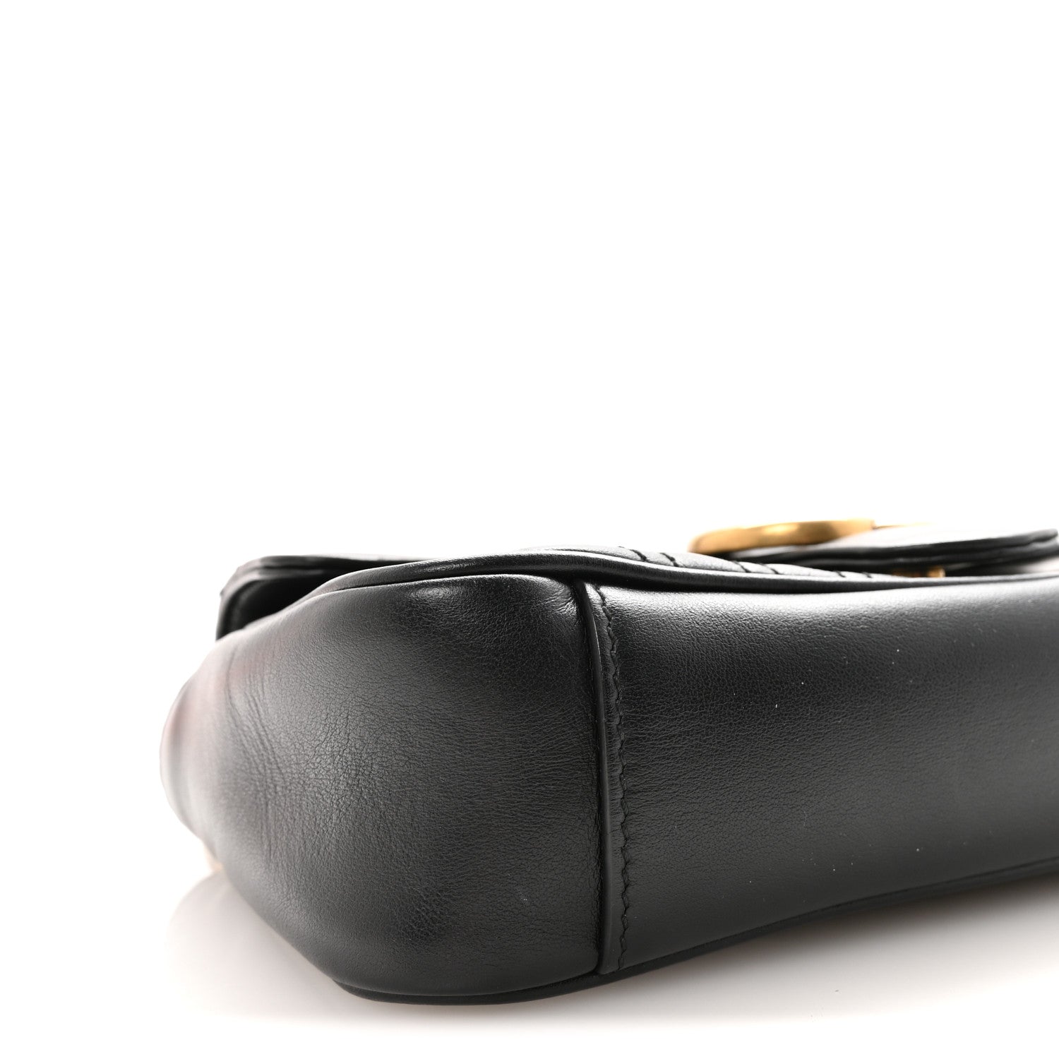 Gucci Calfskin Matelasse Mini GG Marmont Shoulder Bag Black