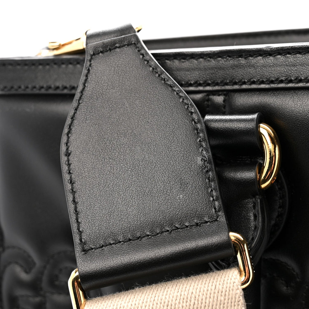 Gucci Calfskin GG Matelasse Tote Bag Black