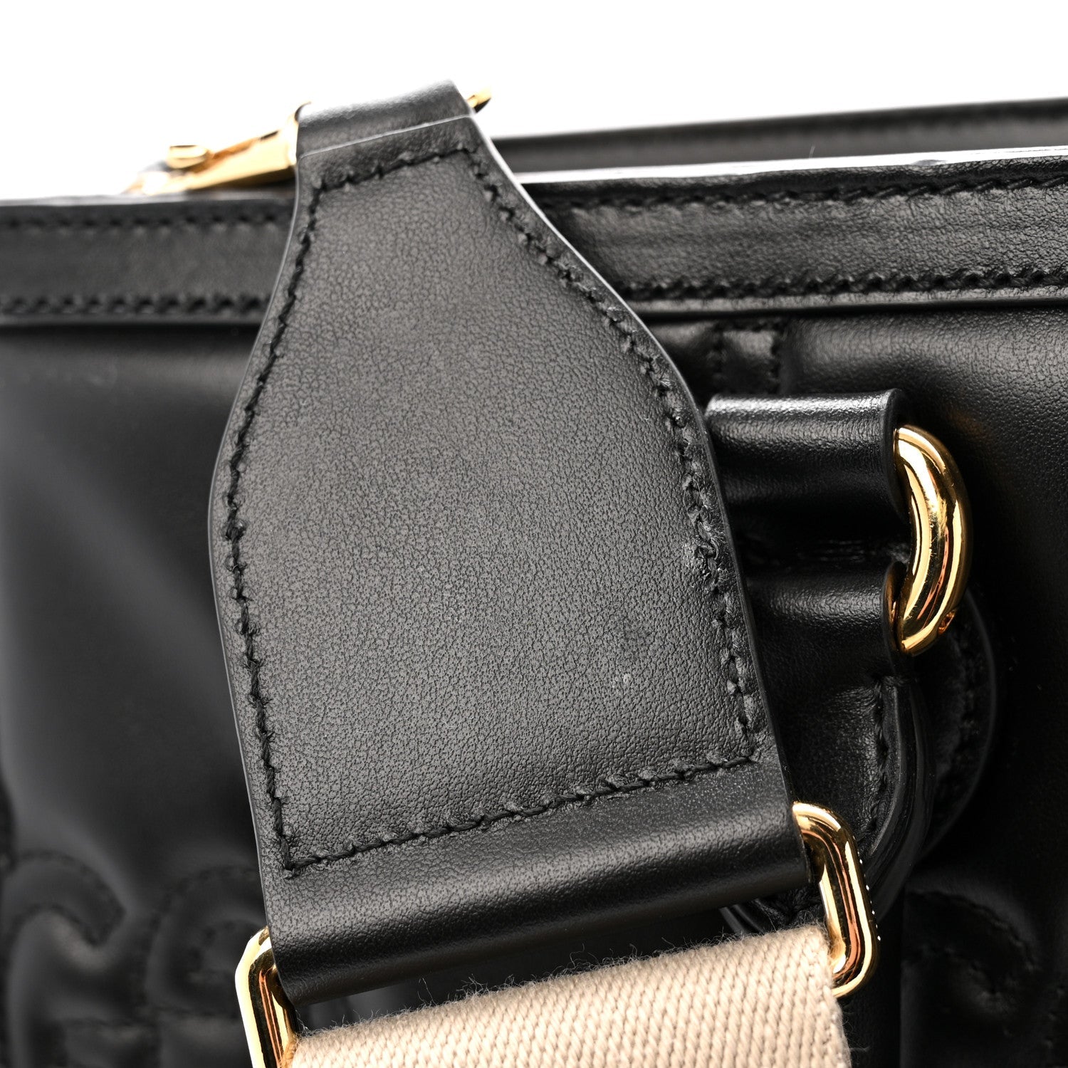 Gucci Calfskin GG Matelasse Tote Bag Black