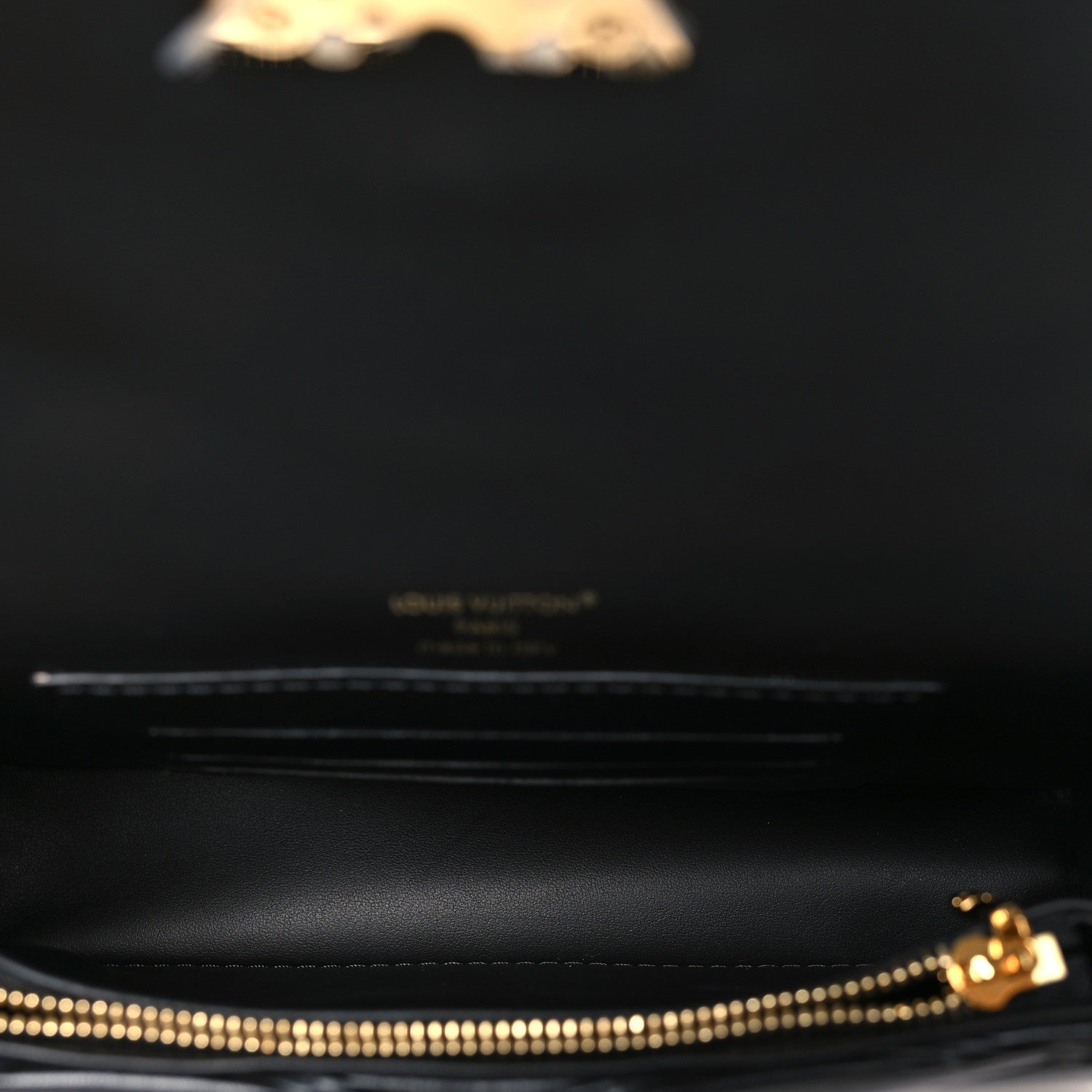 Louis Vuitton Lambskin Malletage Wallet On Chain GO-14 Black