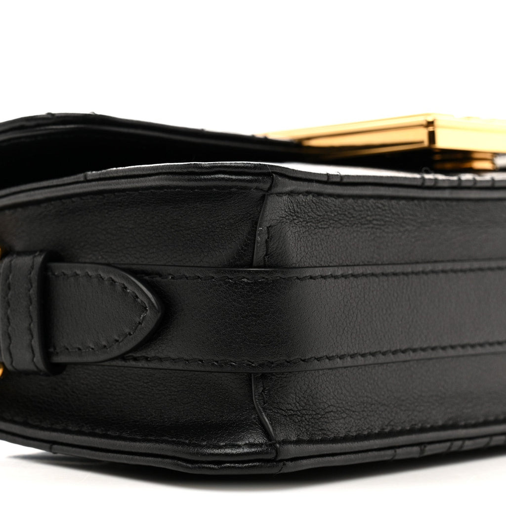 Christian Dior Calfskin Quilted All Over Miss Dior Flap Black