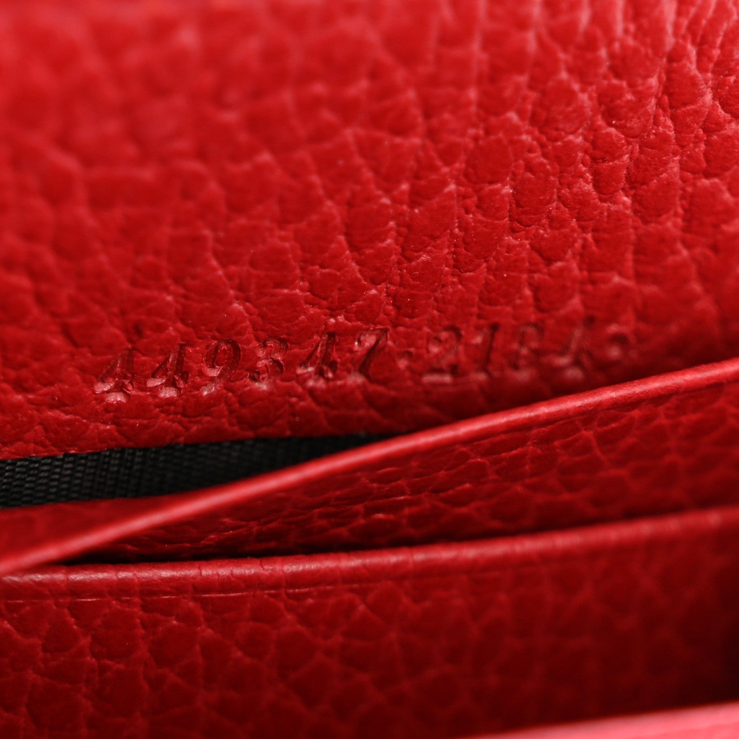 Gucci Dollar Calfskin GG Zip Around Wallet Red