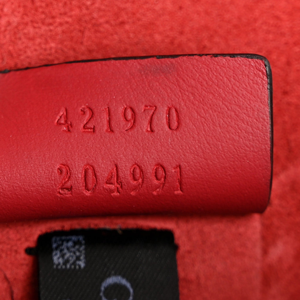 Gucci GG Supreme Monogram Suede Mini Dionysus Shoulder Bag Beige Ebony Vulcanic Red