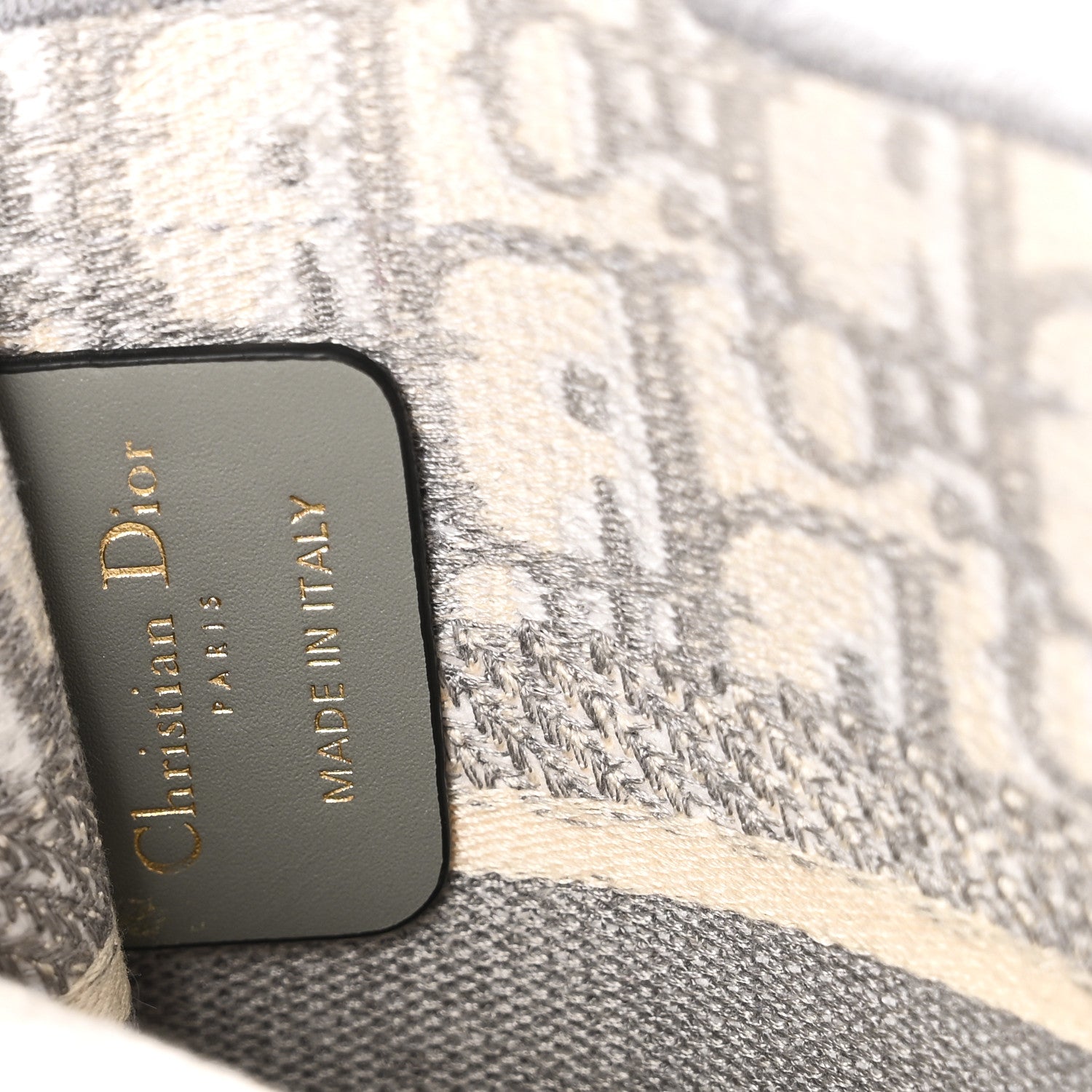 Christian Dior Oblique Mini Book Tote Grey Multicolor