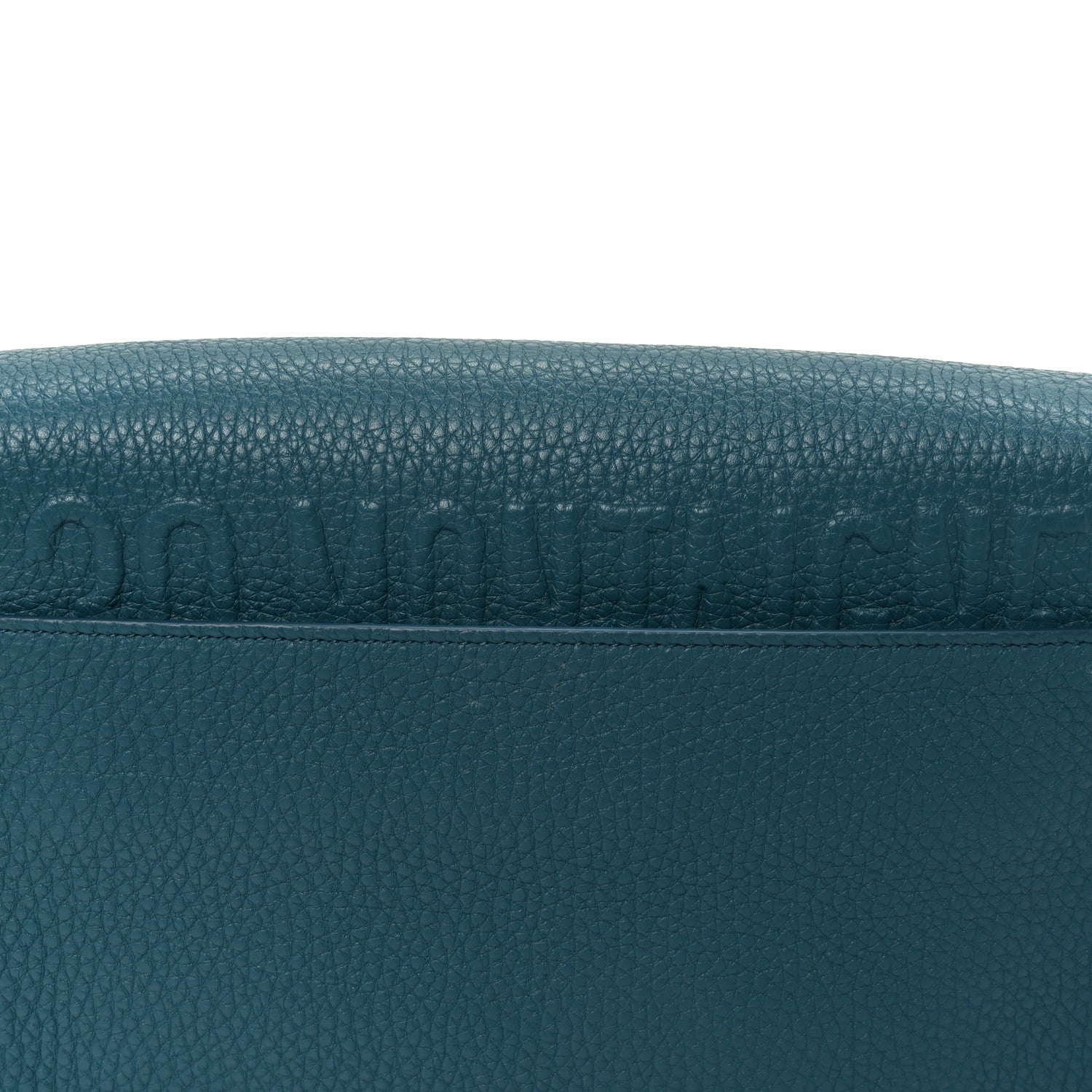 Christian Dior Grained Calfskin Medium Bobby Flap Steel Blue