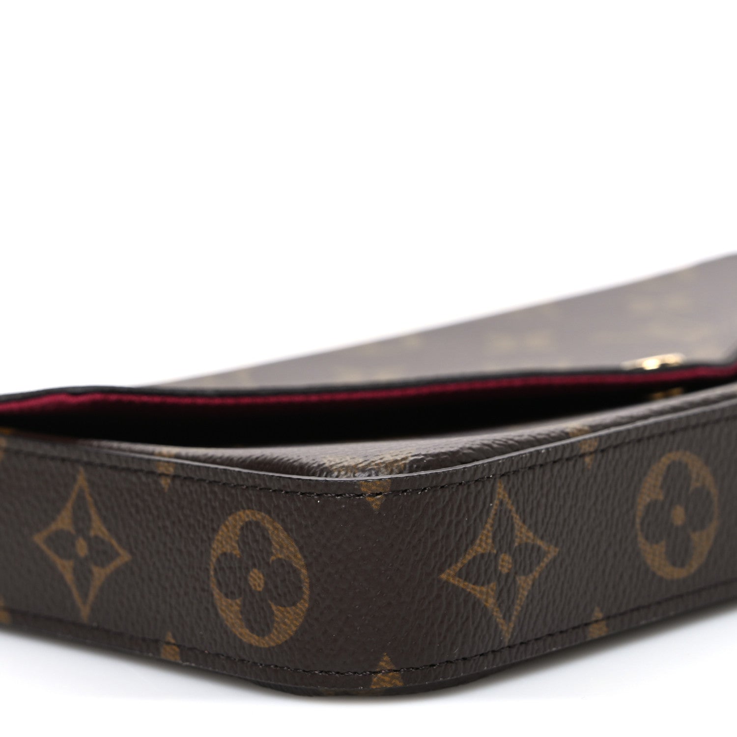 Louis Vuitton Monogram Pochette Felicie Chain Wallet Fuchsia