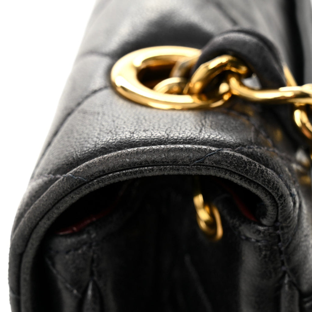 Chanel Lambskin Quilted Medium Single Flap Black