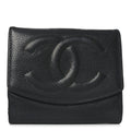 Caviar Timeless CC Compact French Wallet Black