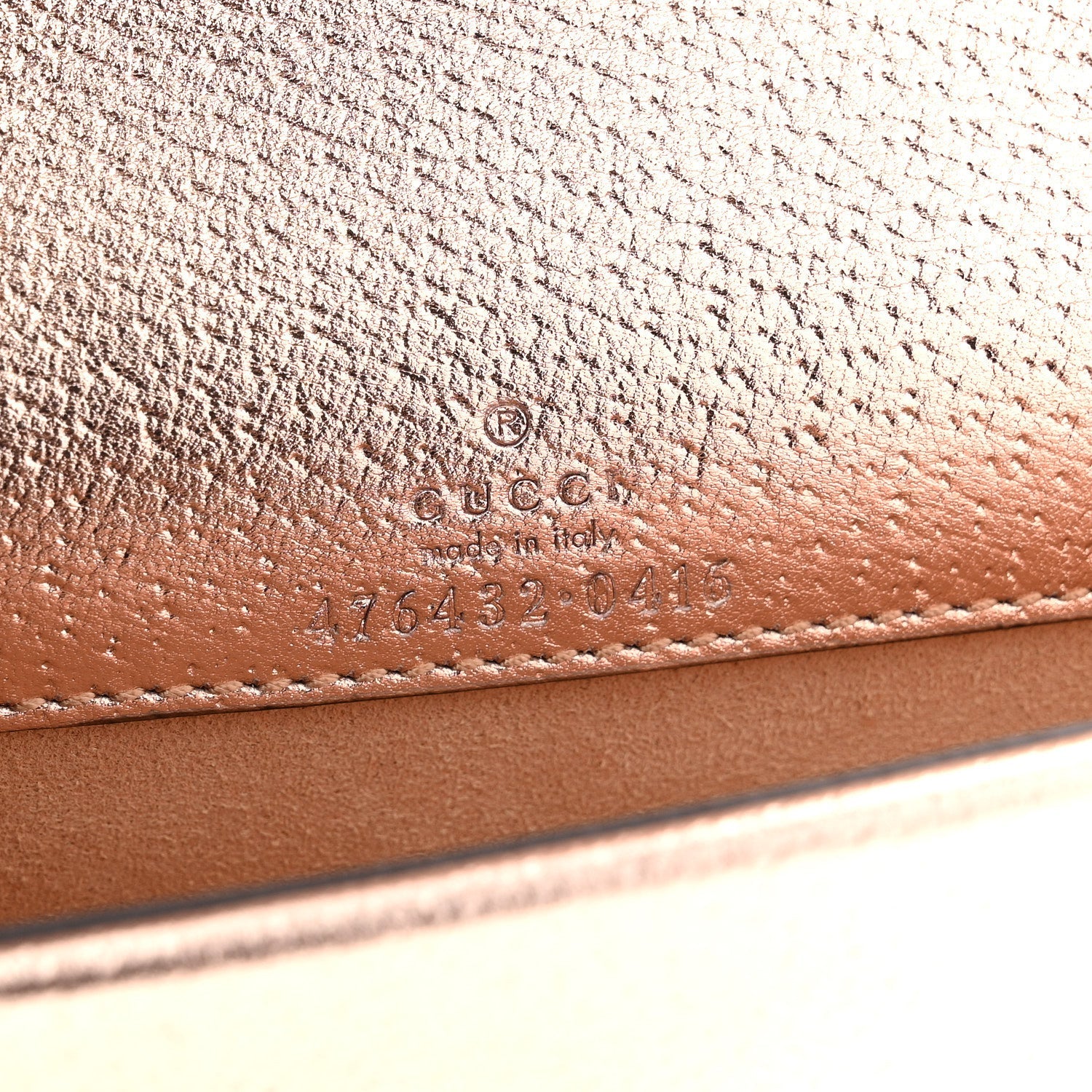 Gucci Metallic Calfskin Super Mini Dionysus Shoulder Bag Rose Gold