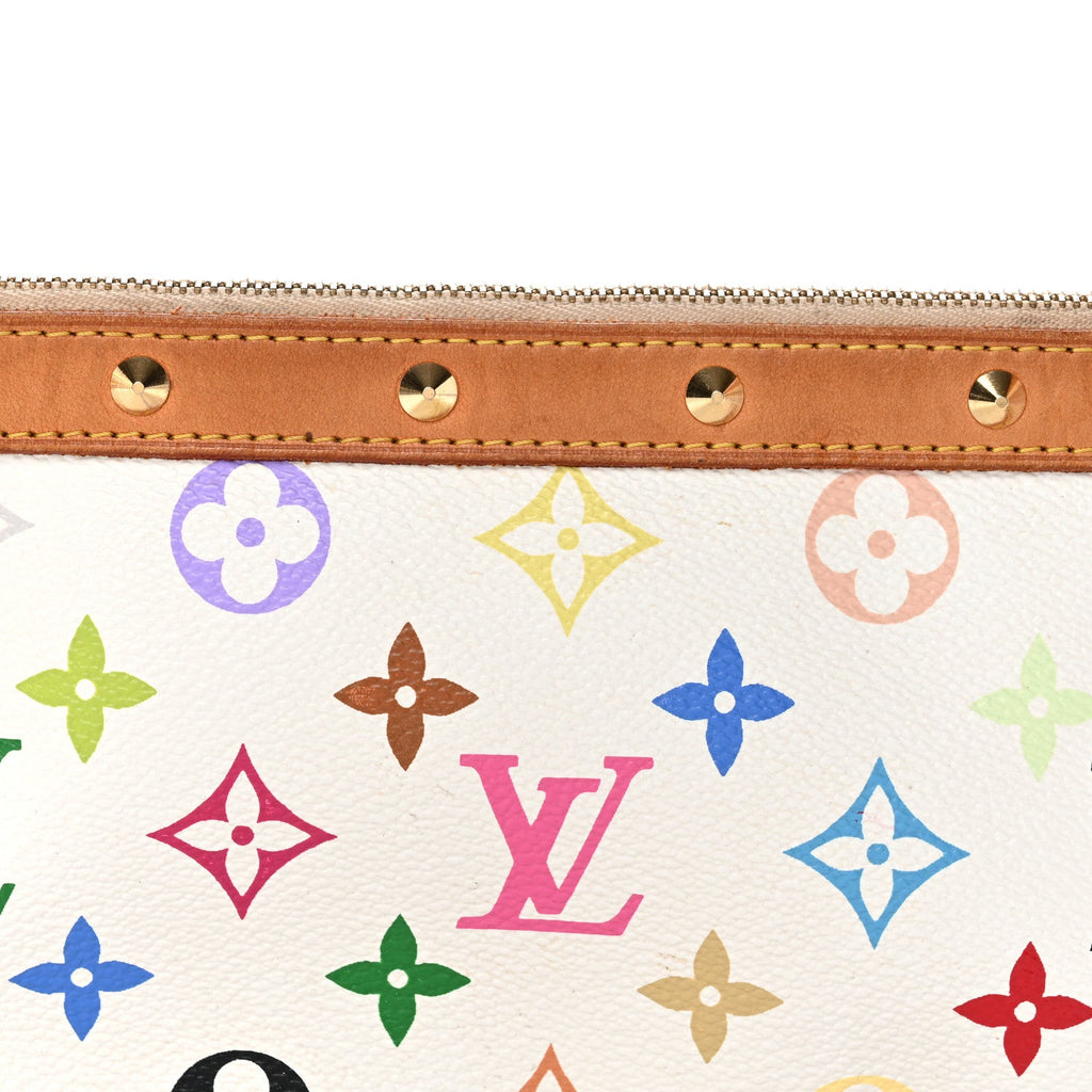Louis Vuitton Monogram Multicolor Pochette Accessories White