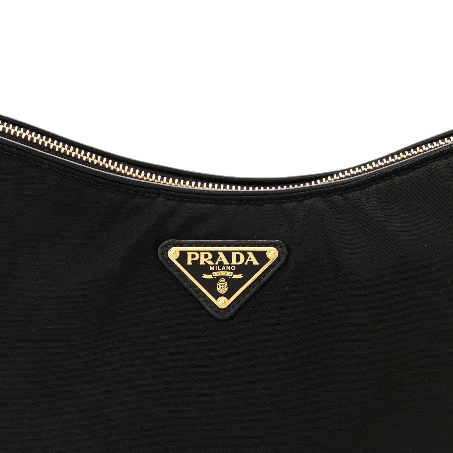 Prada Re-Nylon Vitello Large Aimee Shoulder Bag Black