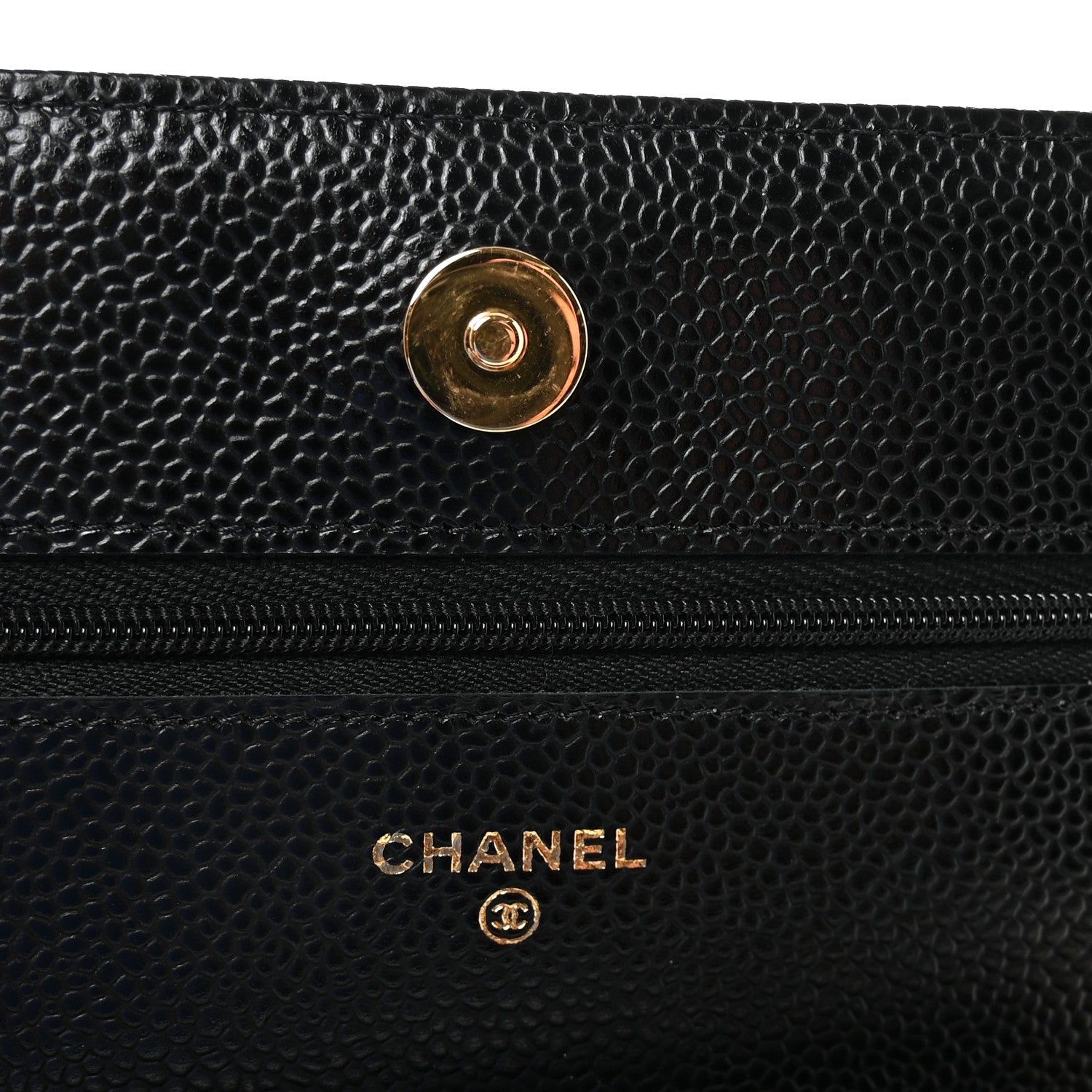 Chanel Caviar Quilted Wallet on Chain WOC Black
